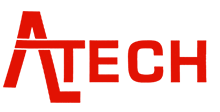 Red ATECH logo design