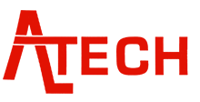 Red ATECH logo design